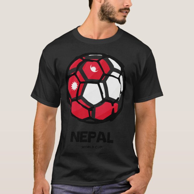 Nepal landsflagga t shirt (Framsida)