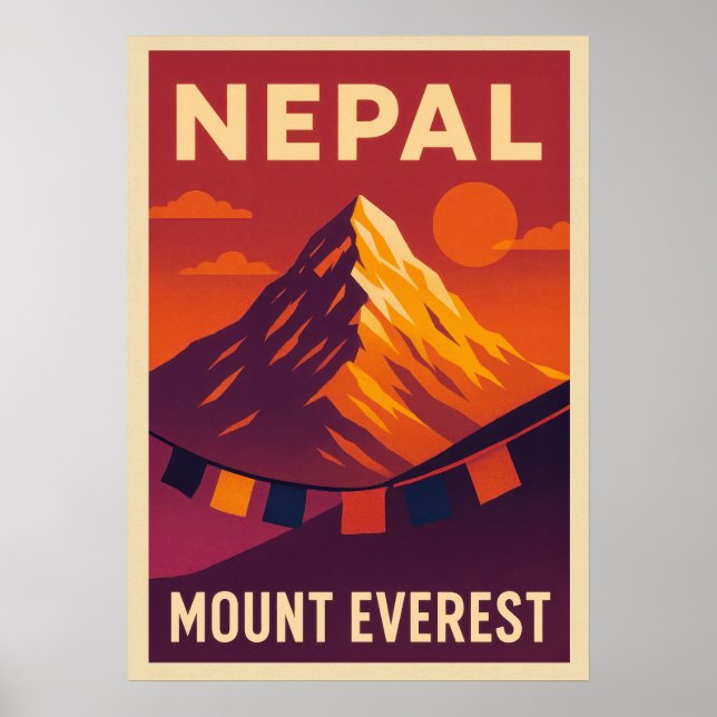 Nepal Mount Everest V05 Poster (Framsidan)