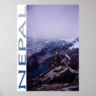 Nepal Mountain Scene Poster
