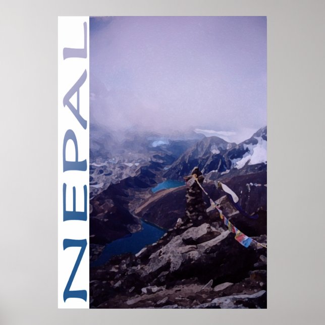 Nepal Mountain Scene Poster (Framsidan)