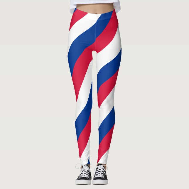 Nepal National Flagga Diagonal Stripe Leggings (Framsida)