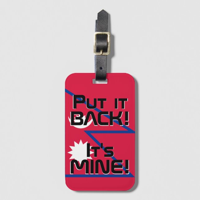 Nepal National Flagga Funny Patriotic Bagagebricka (Framsida vertikal)