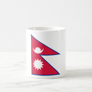 Nepal (Nepalesiska) Flagga Kaffemugg
