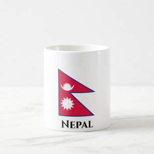 Nepal (Nepalesiska) Flagga Kaffemugg