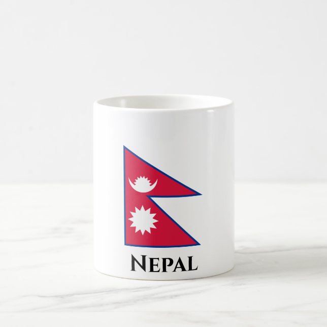 Nepal (Nepalesiska) Flagga Kaffemugg (Center)