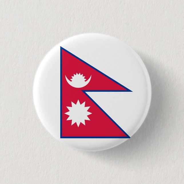 Nepal (Nepalesiska) Flagga Knapp (Framsida)