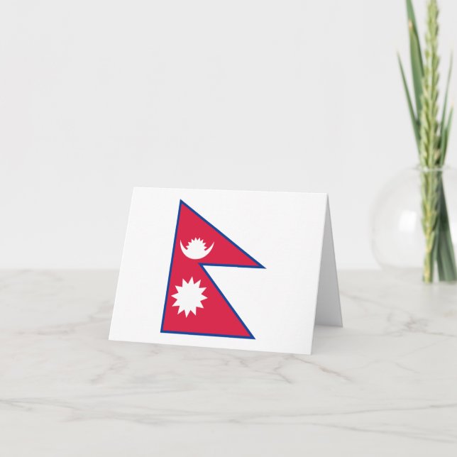 Nepal (Nepalesiska) Flagga Kort (Framsida)