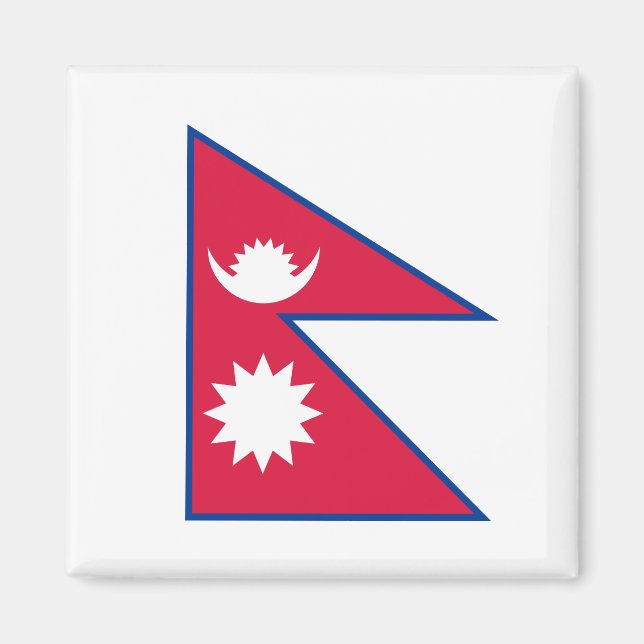 Nepal (Nepalesiska) Flagga Magnet (Framsidan)