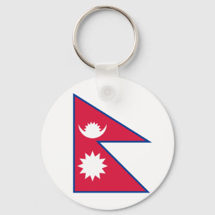 Nepal (Nepalesiska) Flagga Nyckelring