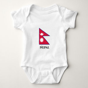 Nepal (Nepalesiska) Flagga T Shirt