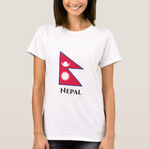 Nepal (Nepalesiska) Flagga T Shirt