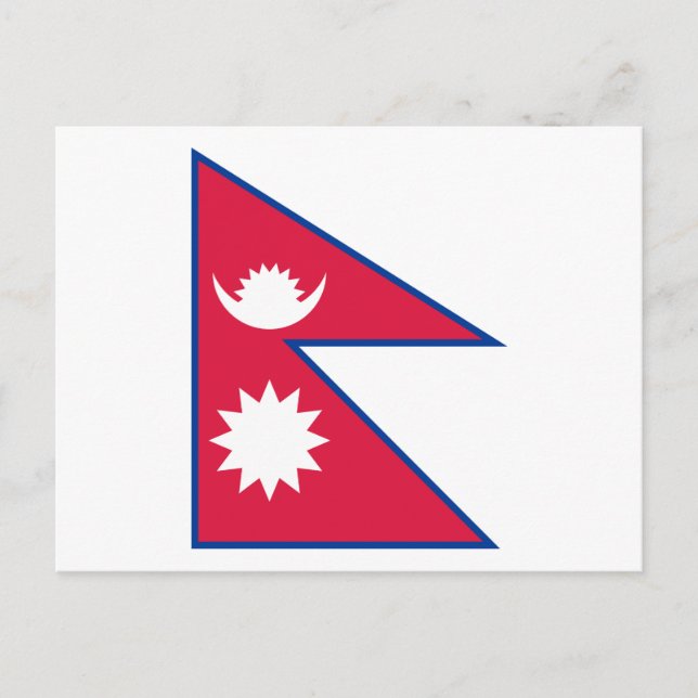 Nepal (nepalesiska) Flagga-vykort Vykort (Framsida)