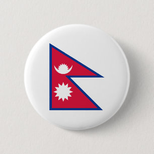 Nepal - Nepali Flagga Knapp