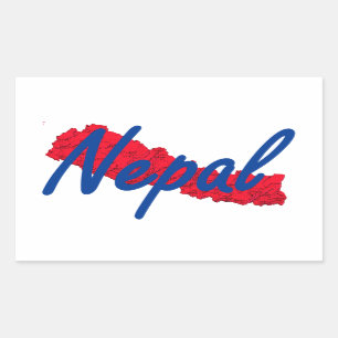 Nepal Rektangulärt Klistermärke