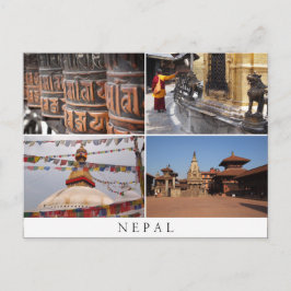 Nepal religion collage vykort
