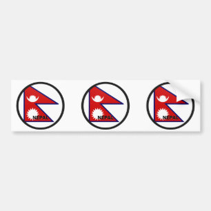 Nepal Roundel kvalitets- flagga Bildekal