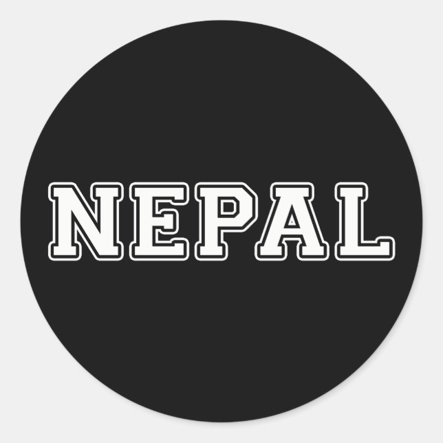 Nepal Runt Klistermärke (Framsida)