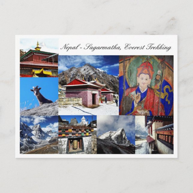 Nepal, Sagarmatha - Everest Trekking / Mountains Vykort (Framsida)