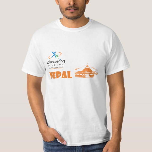 Nepal T-tröja - volontärlösningar Tee (Framsida)