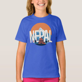 Nepal Temple Mount Everest T Shirt
