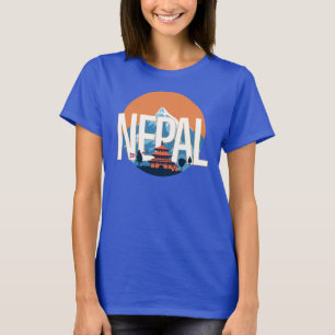 Nepal Temple Mount Everest T Shirt