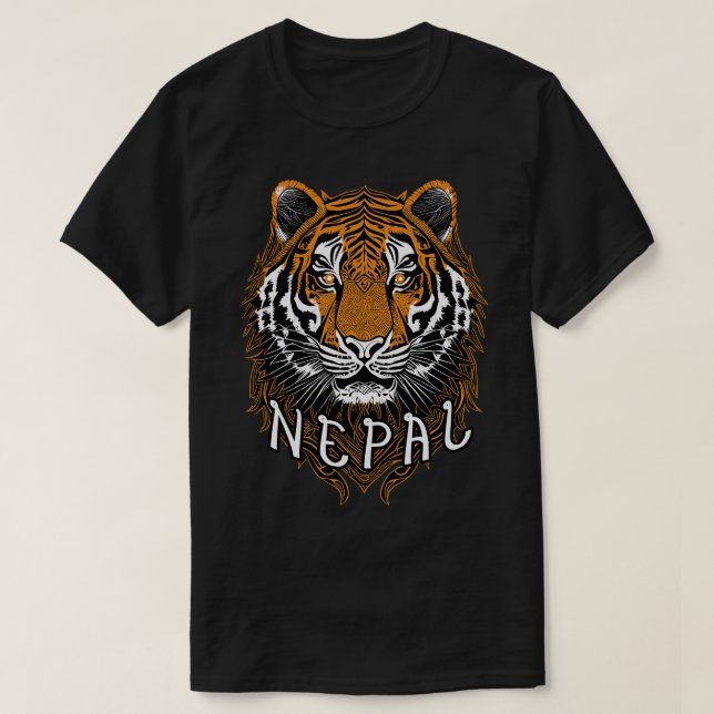 Nepal Tiger T Shirt (Design framsida)