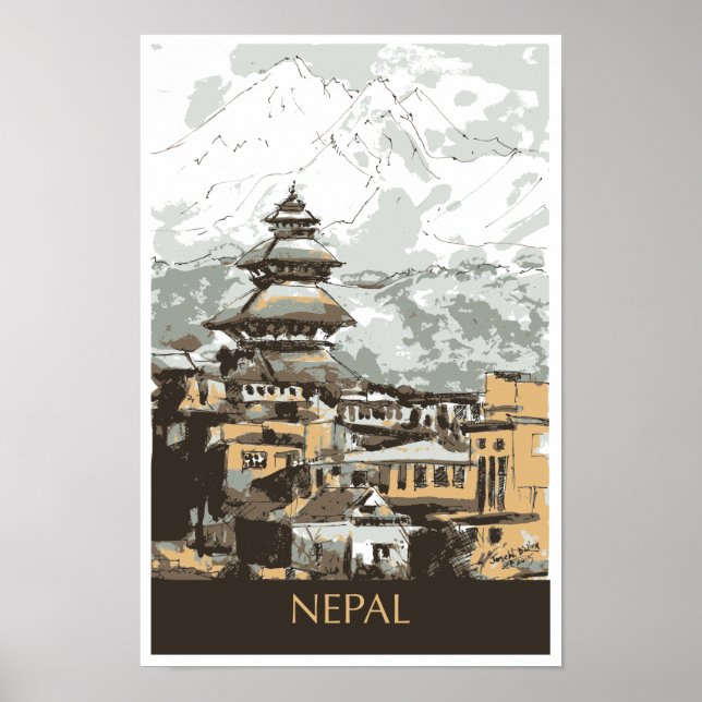 Nepal Travel Poster (Framsidan)