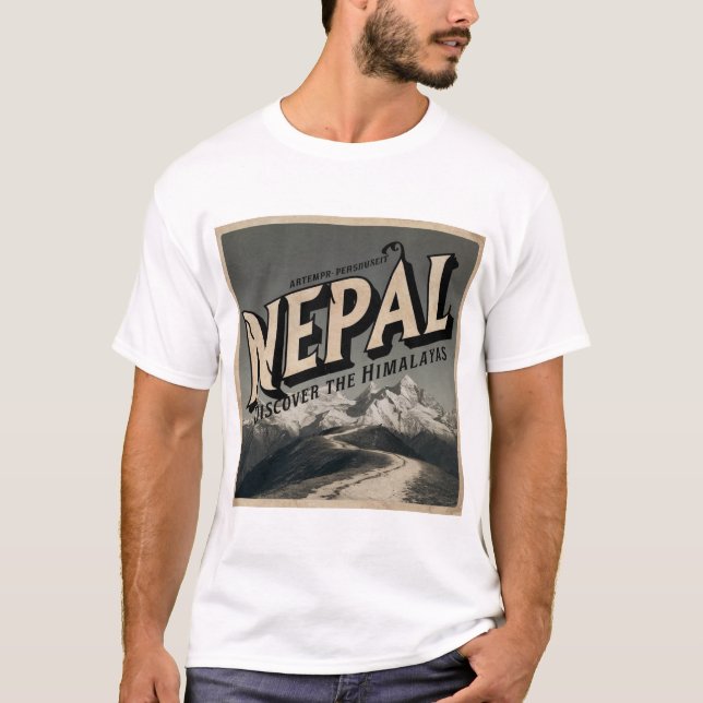 NEPAL-UPPTÄCKNING AV HIMALAYAS T SHIRT (Framsida)