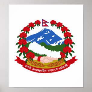 Nepal vapensköld poster