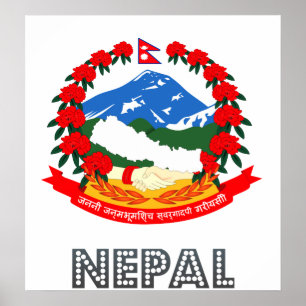 Nepal vapensköld poster