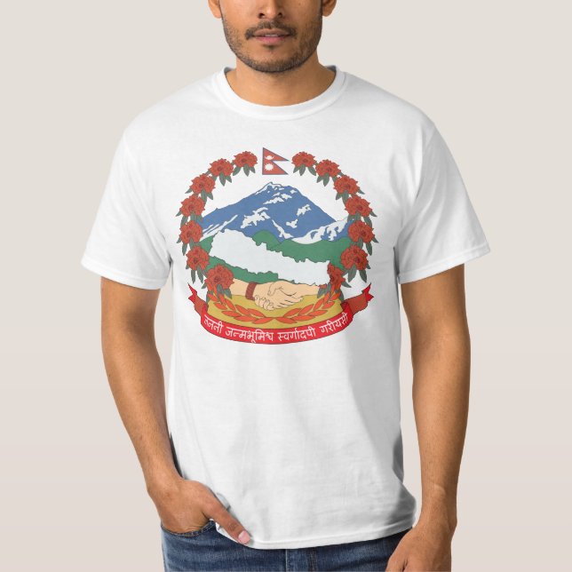 Nepal vapensköldT-tröja Tee Shirt (Framsida)