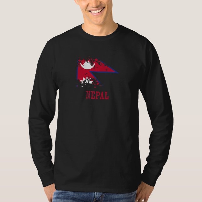 Nepalese enthusiasts for Nepal and Nepal   T Shirt (Framsida)