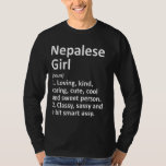Nepalesisk flicka Nepal Funny Land Home Roots Desc T Shirt<br><div class="desc">Nepalesisk flicka Nepal Funny Land Home Roots Descent</div>