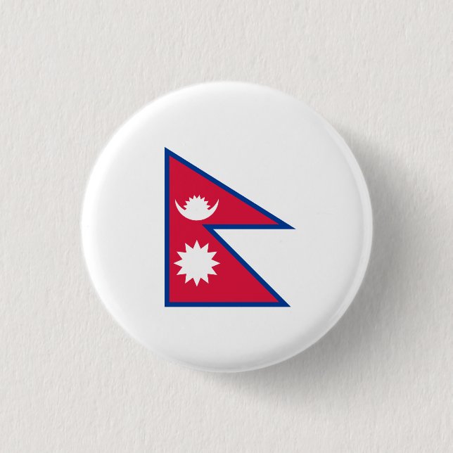 Nepalesiska Flagga, Flagga Nepal Knapp (Framsida)
