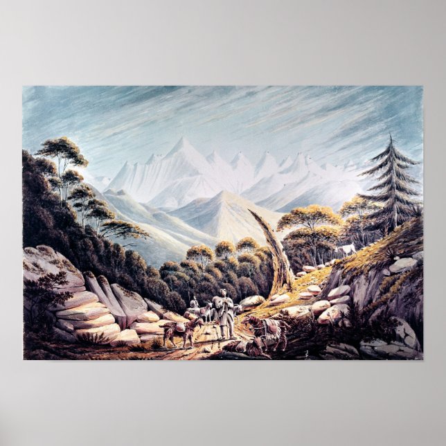 Nepalesiska herdsmen i Himalayas, 1826 Poster (Framsidan)