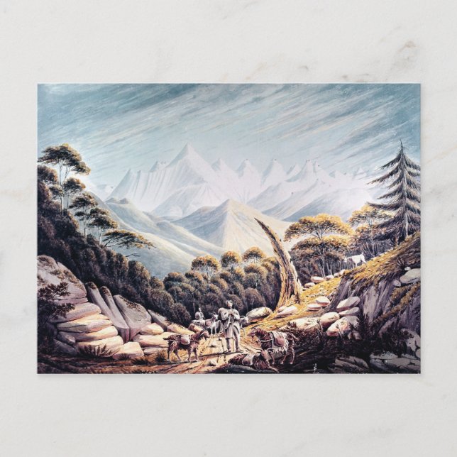 Nepalesiska herdsmen i Himalayas, 1826 Vykort (Framsida)