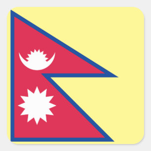 Nepals emblem fyrkantigt klistermärke