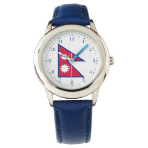 Nepals flagga armbandsur