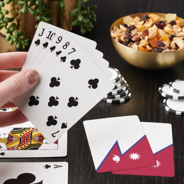 Nepals flagga casinokort (På plats)