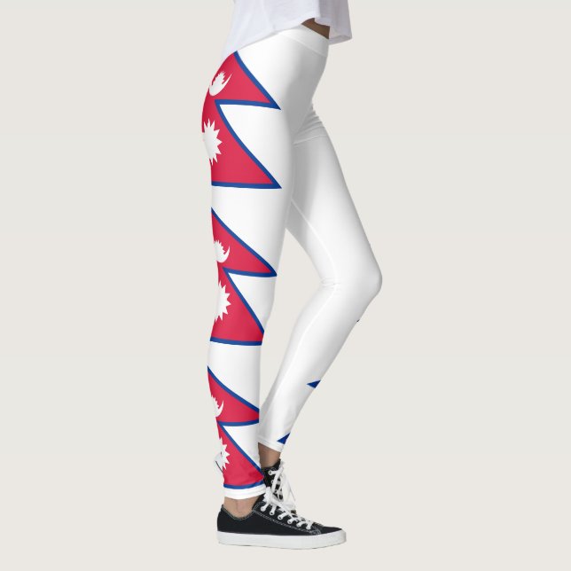 Nepals flagga leggings (Höger)