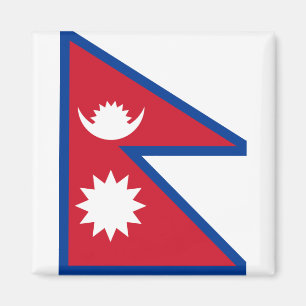 Nepals flagga magnet
