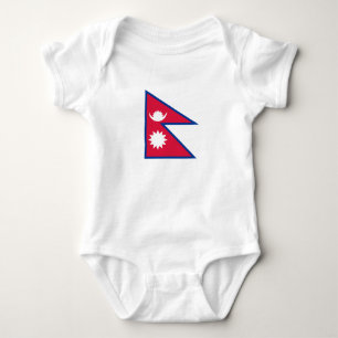 Nepals flagga t shirt