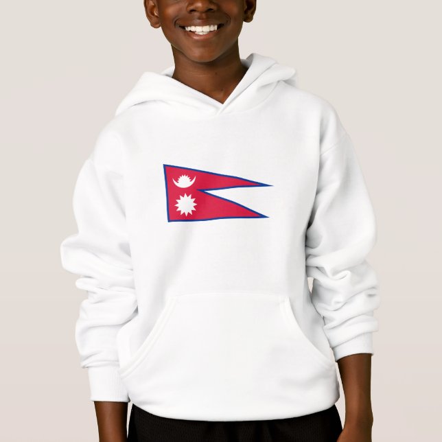 Nepals flagga t shirt (Framsida)
