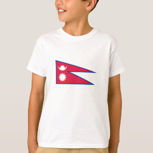 Nepals flagga t shirt