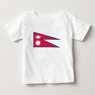 Nepals flagga t shirt