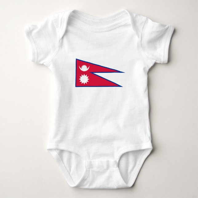 Nepals flagga t shirt (Framsida)