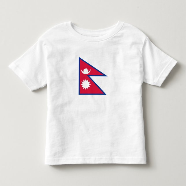 Nepals flagga t shirt (Framsida)