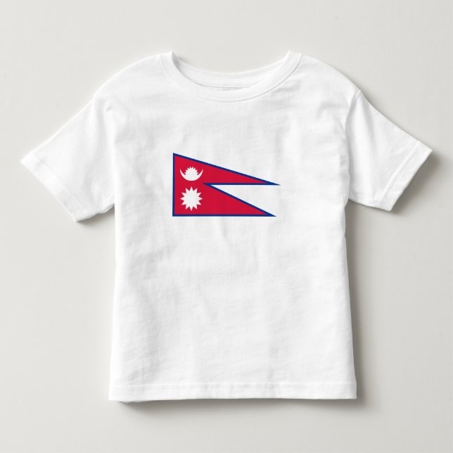 Nepals flagga t shirt (Framsida)