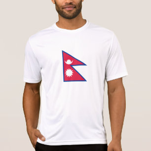 Nepals flagga t shirt