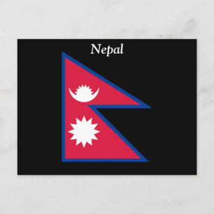 Nepals flagga vykort